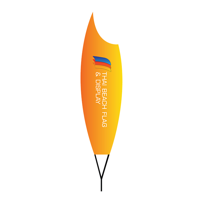 Moon-shaped beach flag style M
