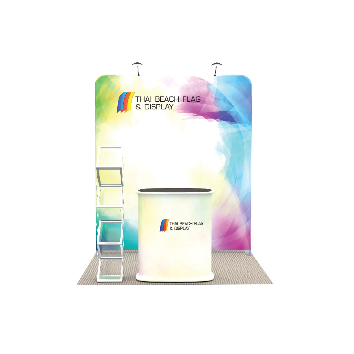 Fabric booth set 01, 2x2 m