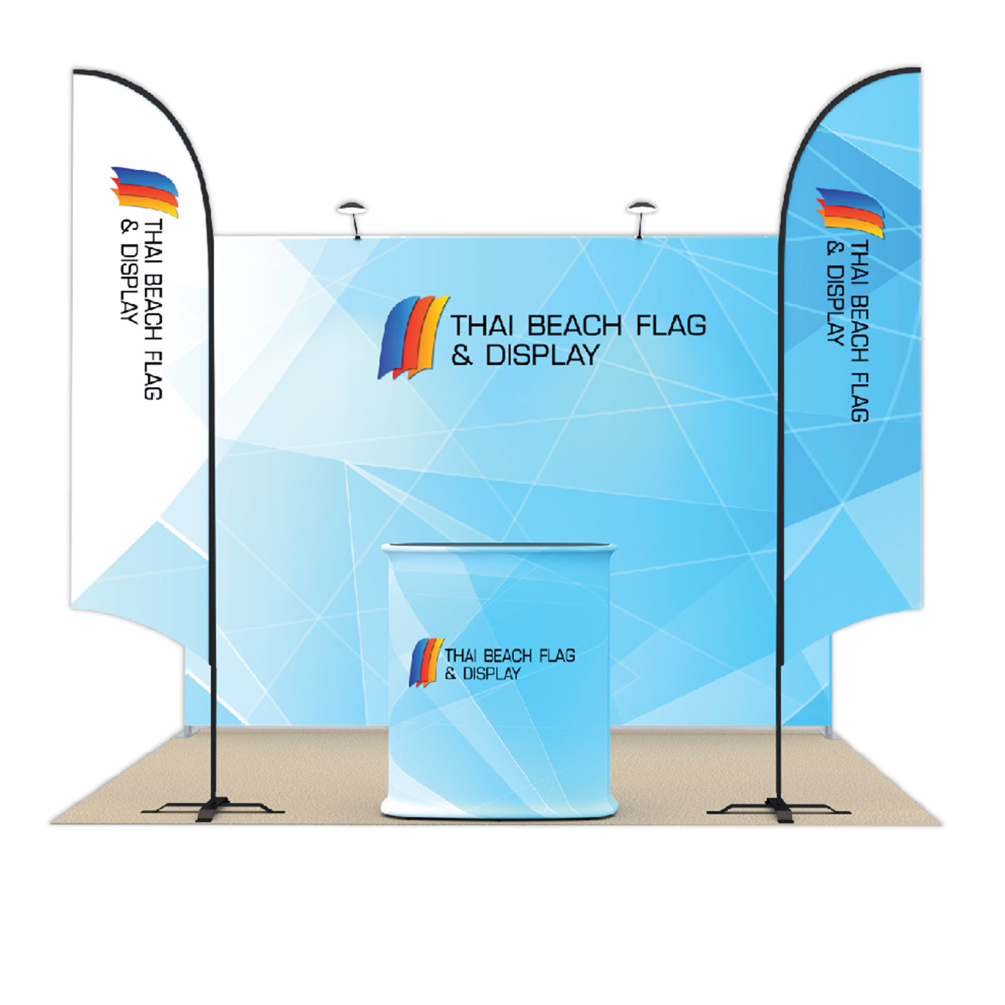 Fabric booth set 04, 3x3 m