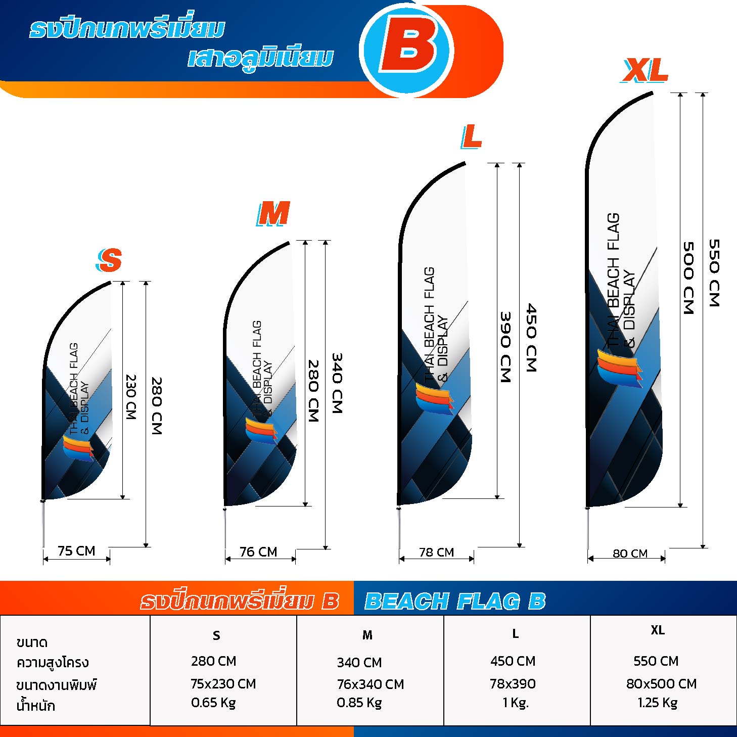 Premium beach flag style B, aluminium pole, photo 5